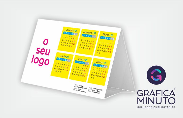 Calendários de Secretária